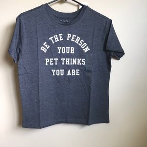 NWT Fifth Sun Grey Pet Crop Top TShirt